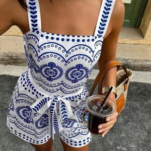 Breezaya Floral Print Vacation Style Women's Romper